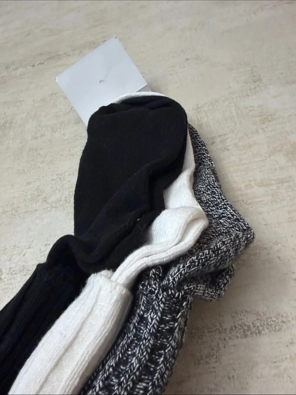 Universal Thread 3-Pack turn-cuff Socks - Black, Marled Gray, White